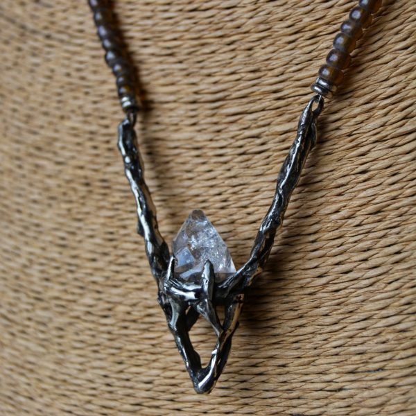 Apophyllite Silver Metal Necklace